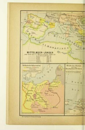 Mittelmeer-Länder zur Zeit des 1. Kreuzzuges 1096-99; Ostdeutsche Kolonisation; Blüte der Hansa und des deutschen Ordens
