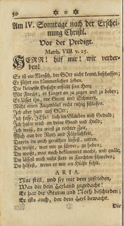 Am IV. Sonntage nach der Erscheinung Christi