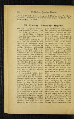 Litterarischer Wegweiser