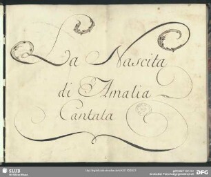 La nascita di Amalia - Mus.2-J-2 : V (X), orch, bc
