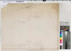 Gangkarte von der Grube Knapp bei Silberg im Revier Olpe [mit Seigerriß]. Angefertigt von M. Kliver