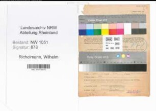 Entnazifizierung Wilhelm Richelmann , geb. 25.01.1891 (Kaufmann)