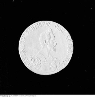 Weihemedaille für das Reiterstandbild des Alessandro Farnese