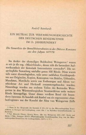 207-217 Ein Beitrag zur Verfassungsgeschichte der deutschen Benediktiner im 15. Jahrhundert
