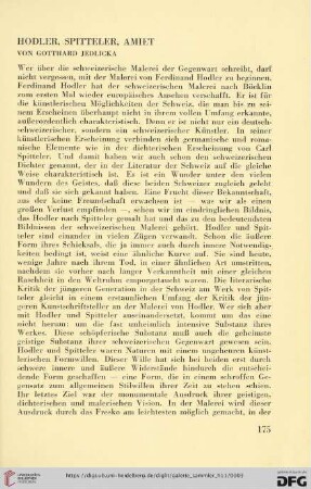 2: Hodler, Spitteler, Amiet