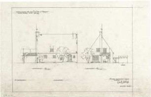 Gsaenger, Gustav; München - Gern, Volpinistr.; Haus Rita Mess - Gartenseite Ost- u. Süd (Ansichten)