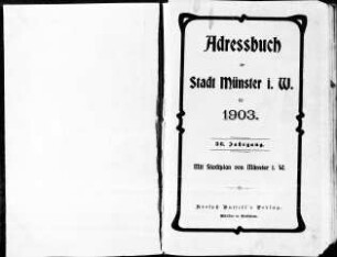 Adressbuch Stadt Münster 1903