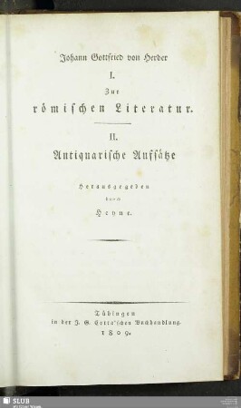 11: Zur römischen Literatur. Antiquarische Aufsätze