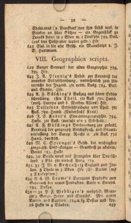 VIII. Geographica scripta.