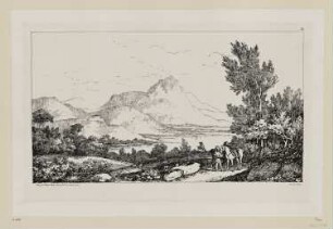 Offizier in rauer Landschaft, Blatt 52 der Folge "Federzeichnungen"