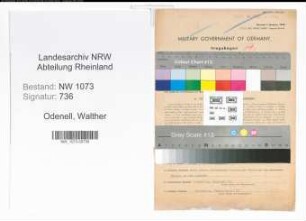 Entnazifizierung Walther Odenell , geb. 15.02.1902 (Amtsgerichtsrat)