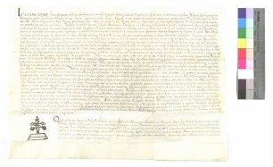 Urkunde über die Aufschwörung des Ellwanger Kapitularen Burkhard Friedrich von Freyberg.