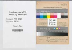Entnazifizierung Alex Kons , geb. 21.10.1887 (Gelderheber)