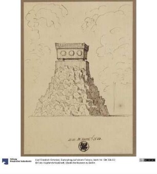 Sarkophag auf einem Felsen