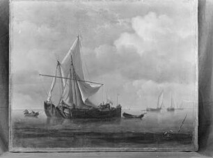 Ankernde Kaag und Smalschip