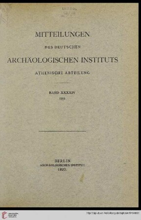 44: Mitteilungen des Deutschen Archäologischen Instituts, Athenische Abteilung