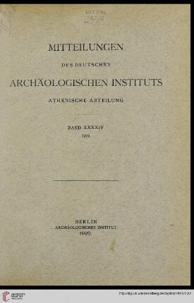 44: Mitteilungen des Deutschen Archäologischen Instituts, Athenische Abteilung