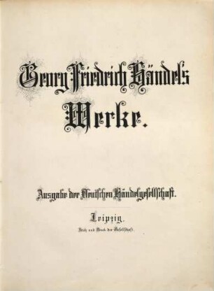 Georg Friedrich Händel's Werke, 22. Judas Maccabäus : Oratorium