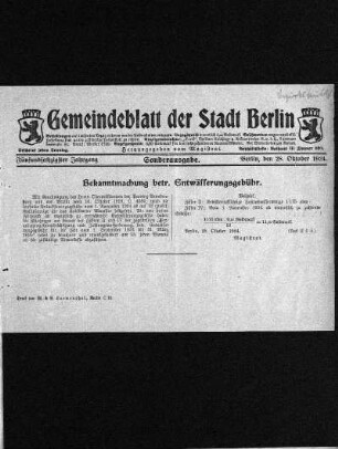 Sonderausgabe, 28. Oktober 1924
