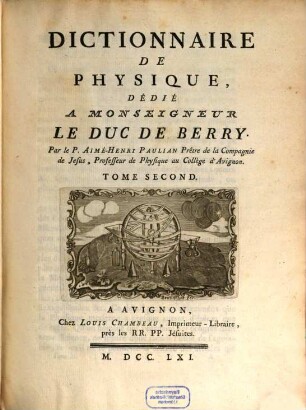 Dictionnaire De Physique. 2