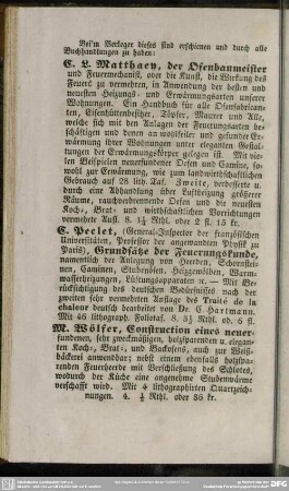Beim Verleger dieses sind erschienen und durch alle Buchhandlungen zu haben: