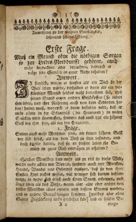 Anweisung zu der wahren Gottseligkeit, Lehr- und Lebens-Ubung.