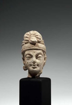 Kopf eines Mannes (Fürst/Gott/Bodhisattva?) mit Turban