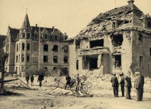 Zerstörungen Zweiter Weltkrieg. Beiertheimer Allee - Bahnhofstraße