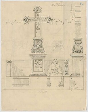 Thiersch, August ; München; Nordfriedhof, Grab Pechmann - Ansicht