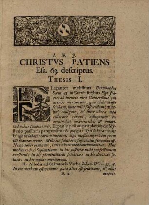 Christi patientis, Esaiae LXIII. descriptio