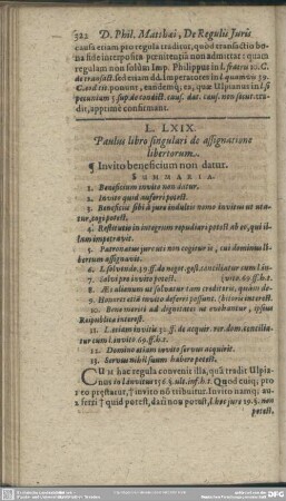 L. LXIX. Paulus libro singulari de assignatione libertorum