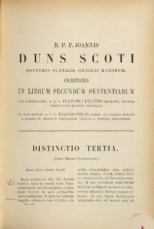 Joannis Duns Scoti doctoris subtilis, Ordinis Minorum opera omnia : iuxta ed. Waddingi XII tomos continentem a patribus Franciscanis de observantia accurate recognita, 12