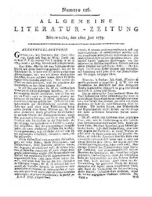 1785: Allgemeine Literatur-Zeitung