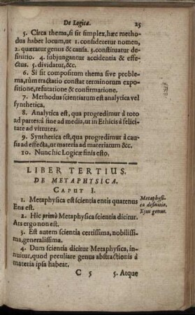 Liber Tertius. De Metaphysica