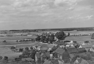 Blick vom Kirchturm auf Radibor : Radibor. Ortsansicht