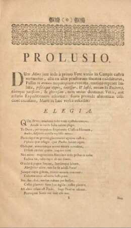 Prolusio.