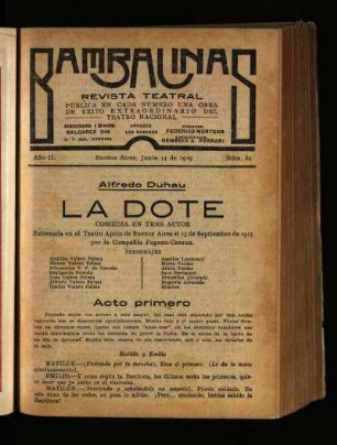 La dote : comedia en tres actos
