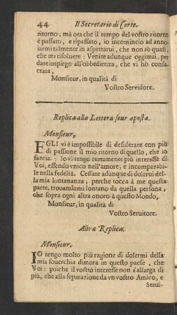 Replica alla Lettera sour aposta.