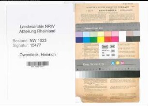 Entnazifizierung Heinrich Owerdieck , geb. 24.07.1913 (Techn.-Angestellter)