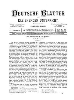 Der Gefühlsinhalt der Sprache : (Fortsetzung)