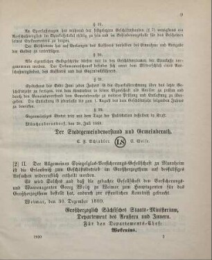2. Ministerial-Bekanntmachung, die Ertheilung der Erlaubniß zum Geschäftsbetrieb im Großherzogthum an die Allgemeine Spiegelglas-Versicherungs-Gesellschaft zu Mannheim betreffend