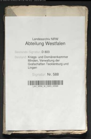 Schuldenzustand der Coldeweyer Stätte zu Halverde, Kirchspiels Recke