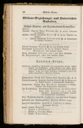 Militär=Erziehungs= und Unterrichts=Anstalten.