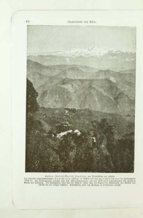Ketten-(Falten) Bau des Himalaja, von Dardschiling aus gesehen