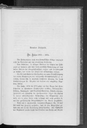 Neunter Abschnitt. Die Jahre 1871-1875.