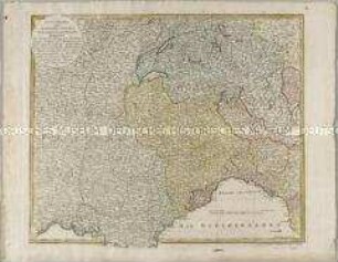 Kriegstheater oder Graenzkarte zwischen Frankreich und Italien