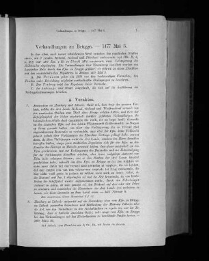 Verhandlungen zu Brügge. - 1477 Mai 3.