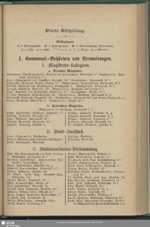 1. Kommunal-Behörden und Verwaltungen
