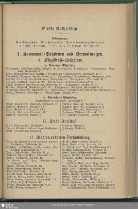 1. Kommunal-Behörden und Verwaltungen