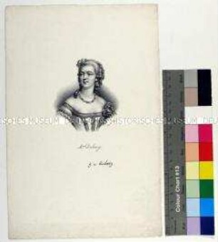 Porträt der französischen Modistin und Maitresse Ludwigs XV. Madame du Barry